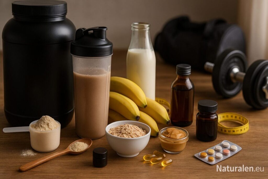 Какво да пием за мускули: пълно ръководство за качване на килограми (протеин, гейнъри, витамини, сиропи, хапчета)