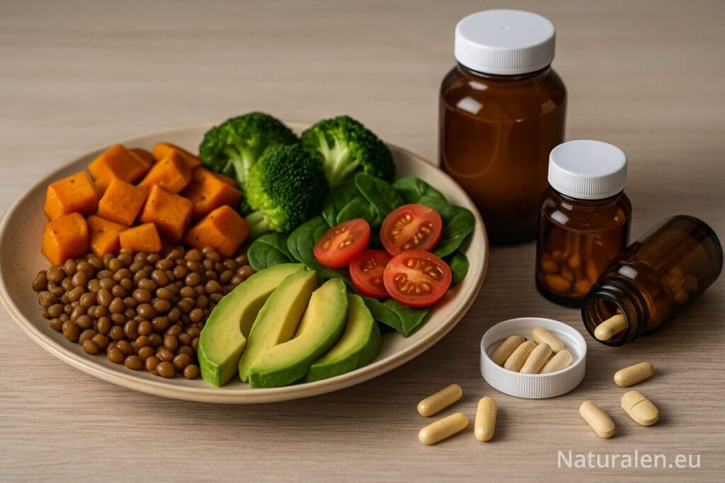 Примерно меню „витамини от храната + как да комбинираме с хапчета“